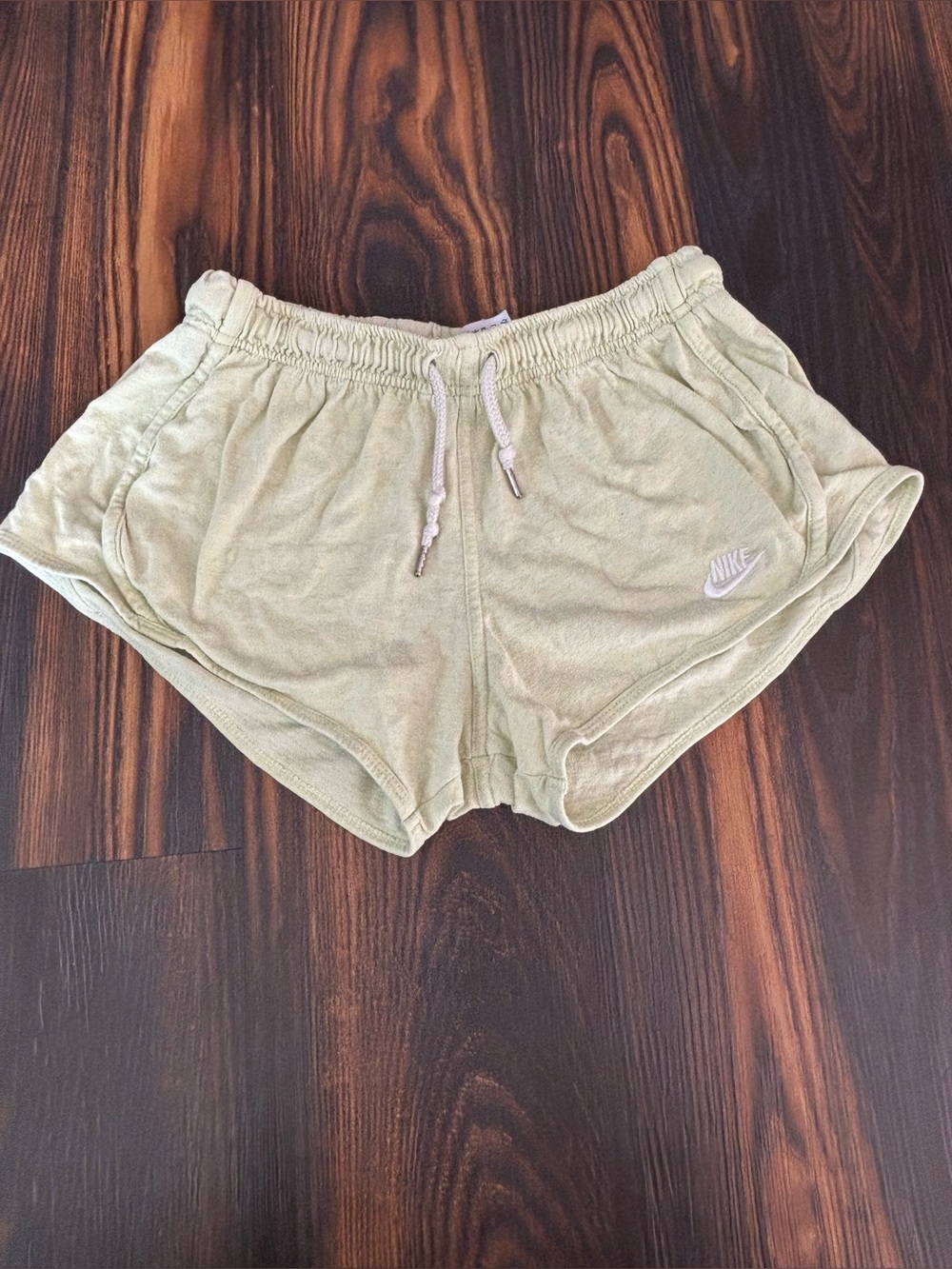 Nike Women's Pale Green Terry Athletic Shorts